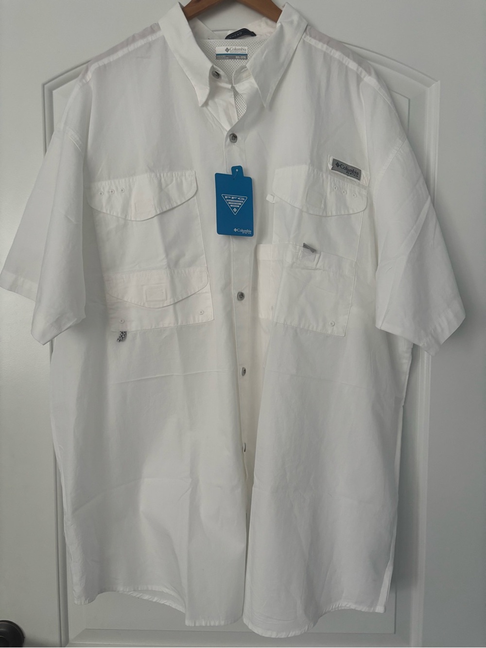 Columbia PFG Men's XXL White Bonehead Short Sleeve Fishing Shirt NWT